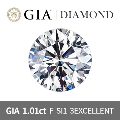 GIA 1캐럿 F SI1 3EXCELLENT 천연 다이아몬드 나석 1.01ct