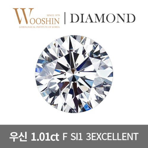 우신 1캐럿 F SI1 3EXCELLENT 천연 다이아몬드 나석 1.01ct