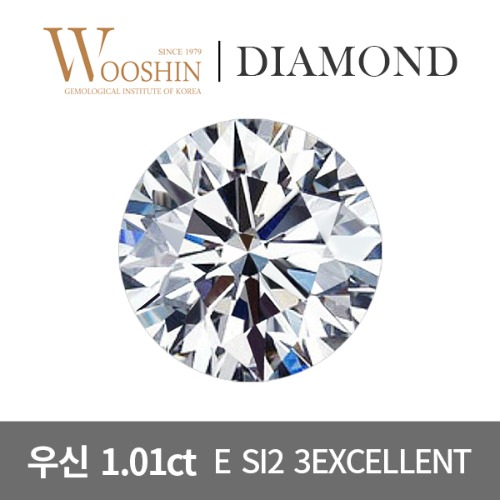 우신 1.01캐럿 E SI2 3EXCELLENT 천연 다이아몬드 나석 1.01ct